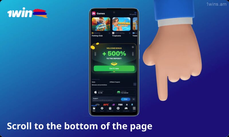 1Win APK казино на Андроид — интерфейс слотов и игр в приложении